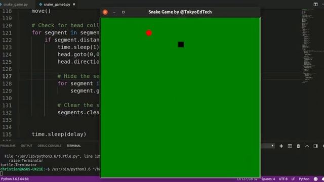 Python Game Programming Tutorial: Snake Game Part 6 смотреть онлайн