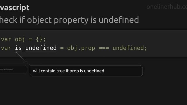 Check if object property is undefined смотреть онлайн