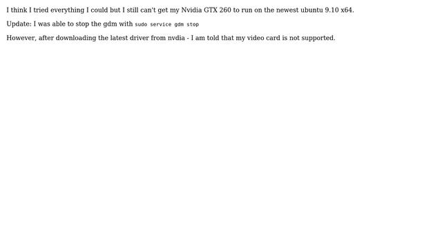 Ubuntu 9.10 Nvidia GTX 260 x64 installation смотреть онлайн