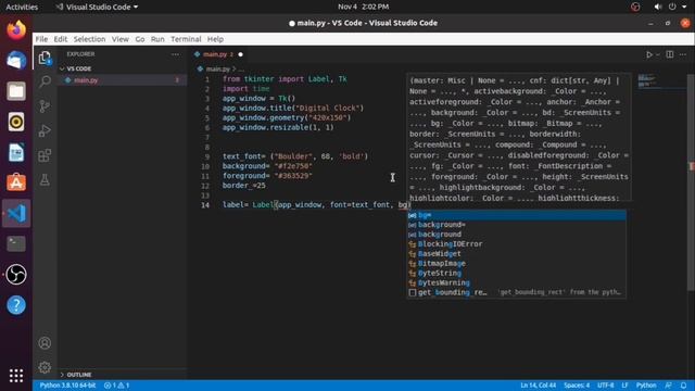 Create Digital Clock using Tkinter Python смотреть онлайн