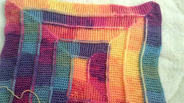 Ten stitch blanket/Плед на 10 петлях смотреть онлайн