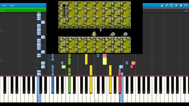Mega Man 2 - Dr. Wily Stage 1-2 Synthesia смотреть онлайн