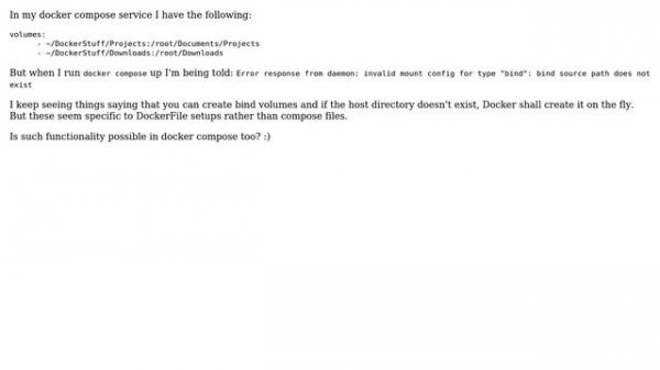 Docker Compose - bind source path does not exist