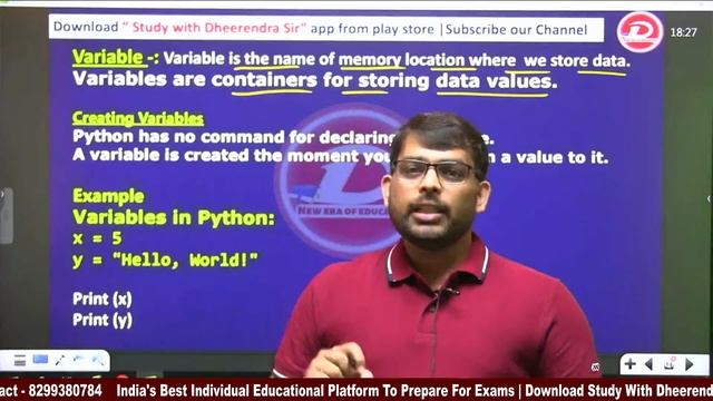 PYTHON LANGUAGE | DEMO 1 | NIELIT O LEVEL | BPSC 10+2 COMPUTER TEACHER | UPPCL | BY DHEERENDRA SIR смотреть онлайн