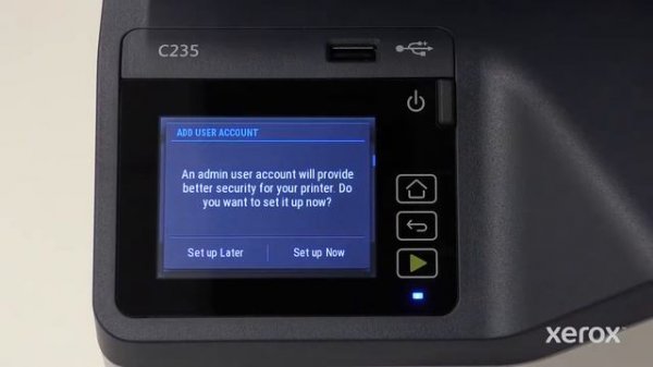 Xerox® C235 Color Multifunction Printer Power On and Wi-Fi Setup