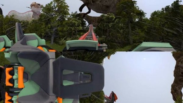 360° VR VIDEO Roller Coaster ? Jurassic World Dinosaurs