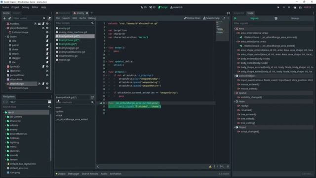 Making an Enemy AI Chase and Attack in the Godot game engine смотреть онлайн