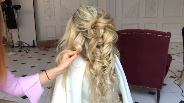 Как сделать греческую косу? Wedding hairstyle. Greek tail | Анна Комарова смотреть онлайн