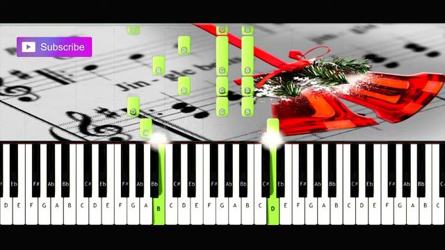 Christmas song Jingle bells Piano,Keyboard Easy Tutoriyal смотреть онлайн