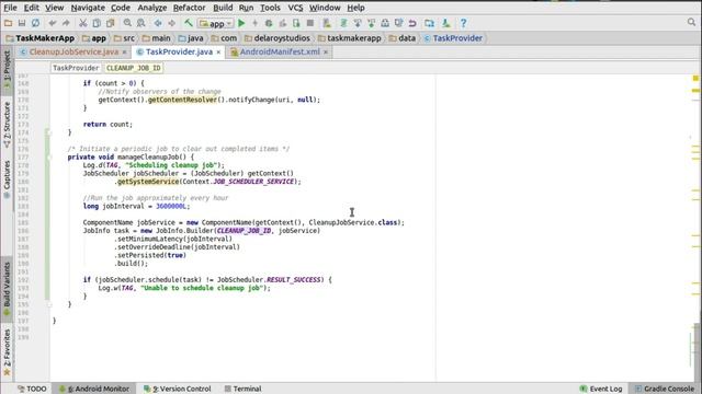 ANDROID TASK MAKER APP 5 (JobScheduler, CleanupJob) смотреть онлайн