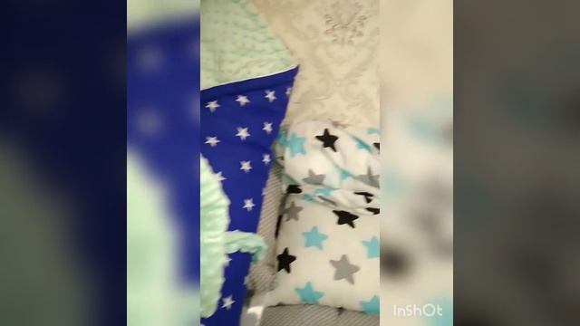 Набор для новорожденного: конверт , бортики и простынки на резинке смотреть онлайн