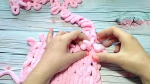 Как вязать без спиц и крючка из Alize Puffi. Мастер-класс от Mother's knitting