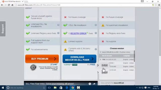 How to fix - msvcr100.dll ( Windows 10/8.1/8/7) смотреть онлайн