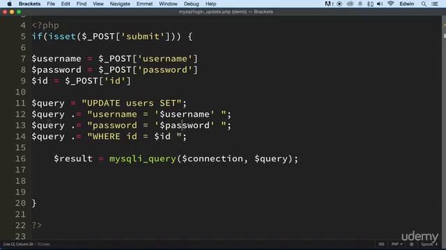 13 Query to Update Username & Password - HOW TO USE DATABASE IN PHP - PHP COURSE CMS PROJECT смотреть онлайн