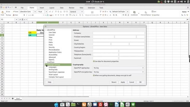 How to input standard date format MM DD YYYY for LibreOffice Calc смотреть онлайн