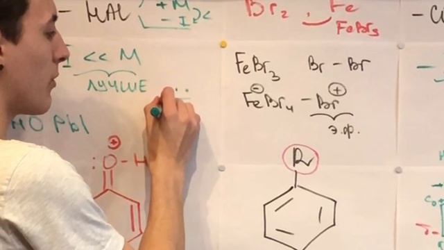 Индуктивный и Мезомерный эффекты? Заместители I и II рода Бензольного Кольца. Часть 1 смотреть онлайн