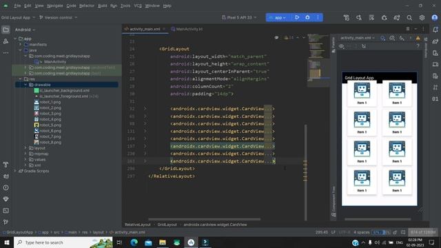 How to Create Dashboard UI Design Using Grid Layout in Android Studio Kotlin смотреть онлайн