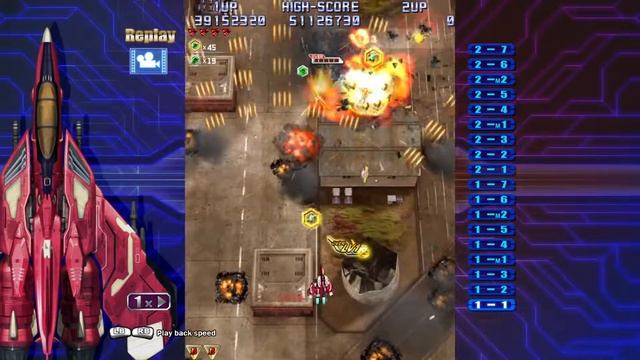 Raiden IV - Overkill Mode 2-ALL 1CC - 80,329,150 (ME-02) смотреть онлайн