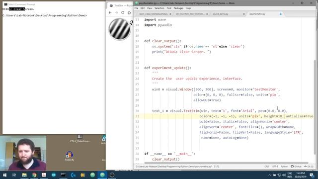 Auditory psychophysics using Python and Psychopy - (Video 2 Creating user interface) смотреть онлайн