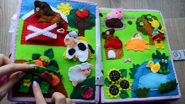 Развивающая книга для Кристины. Книга из фетра Сенсорная книга. Educational book. Sensory book смотреть онлайн