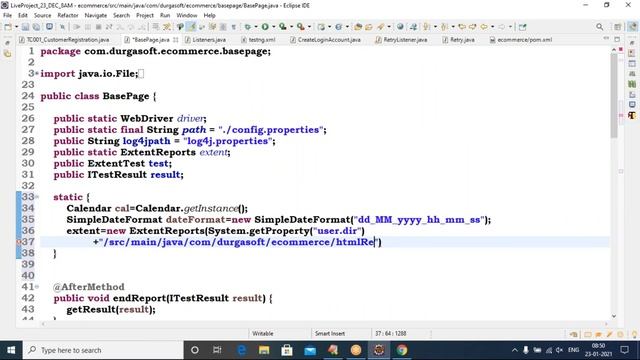 Selenium with RealTime Project | Session - 29 | Retry Extent Grid | By Mahesh Sir смотреть онлайн