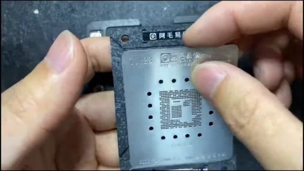 TV Mainboard CPU Reballing Process With AMAOE Stencils Jig Set Magnetic