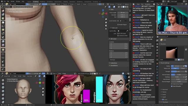 Turning Arcane Vi into a Real Human in Blender Part 1 смотреть онлайн