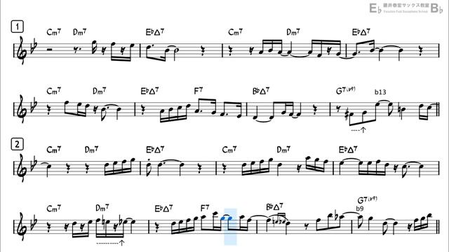 Strasbourg St. Denis - Easy Solo Example for Tenor Sax (Take-1) смотреть онлайн