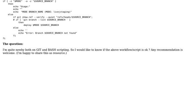 Bash script to simplify Git deployment workflow смотреть онлайн