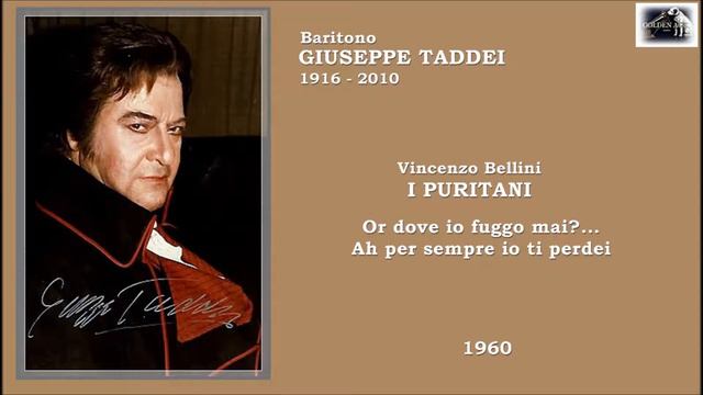 Baritono GIUSEPPE TADDEI - I Puritani "Ah per sempre io ti perdei" (1960) смотреть онлайн