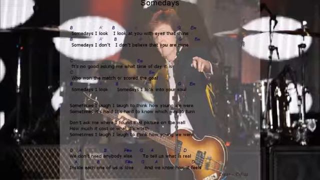 Cifra - Somedays - Paul Mccartney - chords смотреть онлайн