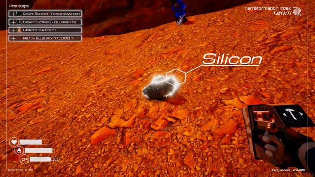 Putting up Solar, Backpack III, and setting up a table for blueprints in The Planet Crafter. смотреть онлайн