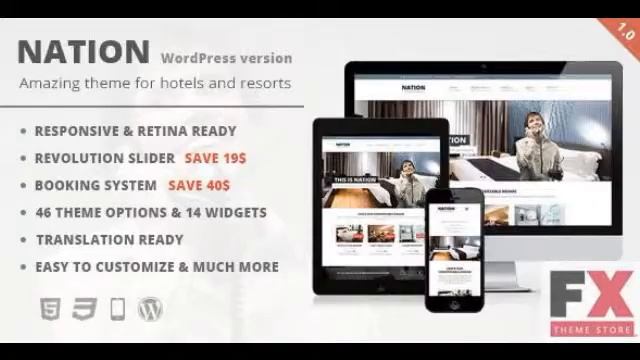 Preview Nation Hotel - Responsive WordPress Theme TForest смотреть онлайн
