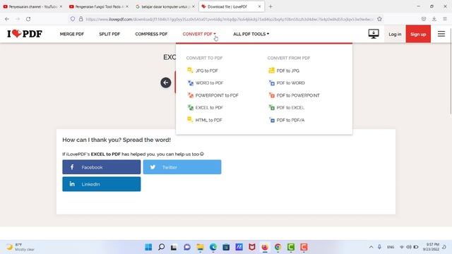 Cara Convert file JPG ke PDF, Excel ke PDF, Word ke Pdf смотреть онлайн