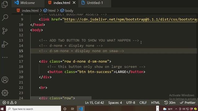HOW TO DISPLAY NON ON SMALL DEVICES USING BOOTRAP смотреть онлайн