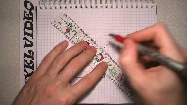 3D Куб Объемный рисунок по клеточкам tutorial #pixelvideo смотреть онлайн