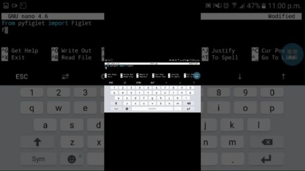 Installing pyfiglet in Python Termux.