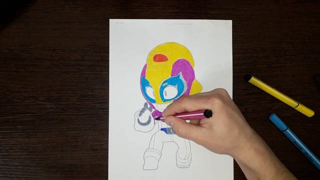 Раскраска Макс из Браво Старс / Coloring Max Brawl Stars / Как раскрасить Макса Браво Старс смотреть онлайн