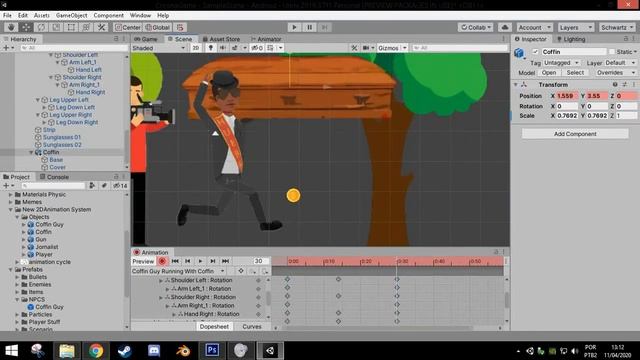 Timelapse Animating Coffin Guys Photoshop Unity 3D смотреть онлайн