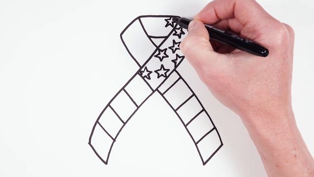 How To Draw An Armed Forces Ribbon | Veterans Day Drawings смотреть онлайн
