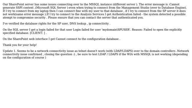 DevOps & SysAdmins: SharePoint 2010 - MSSQL 2008 connectivity смотреть онлайн