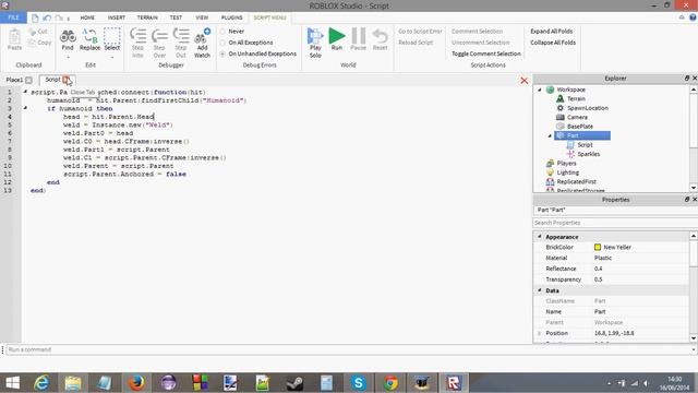 Roblox Advanced Scripting Tutorial 12 - Welding смотреть онлайн