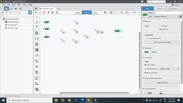 Logic circuit in LabVIEW NXG смотреть онлайн