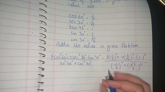 5 cos^2 60°+4sec^2 30°-tan^2 45°/sin^2 30°+cos^2 30° (5cos2^60+4sec2^30-tan2^45/sin2^30+cos2^30) смотреть онлайн