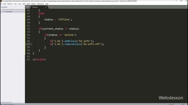 Toast Notification for Check Internet Connection with Bootstrap 4 & JavaScript смотреть онлайн