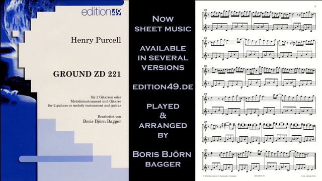 Henry Purcell William Croft Ground ZD 221 Boris Björn Bagger guitar arrangement смотреть онлайн