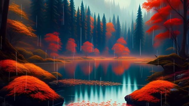 RAIN Ambience, Enchanting Fall Ambience, Lake Ambience for Sleep and Relaxation смотреть онлайн