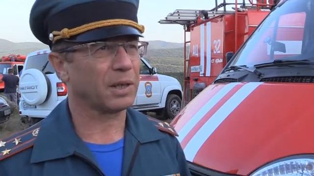 В районе Старого Крыма горел лес смотреть онлайн