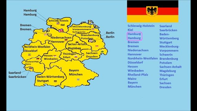 Wie heißen die Deutsche 16 Bundesländer und ihre Hauptstädte. смотреть онлайн