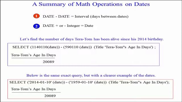 Let's Learn SQL! Lesson 39 : Adding and Subtracting Dates in SQL смотреть онлайн
